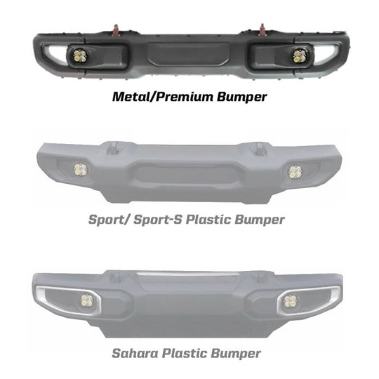 Baja Designs Pro Fog Pocket Kit - 2018+ Jeep Wrangler JL Rubicon