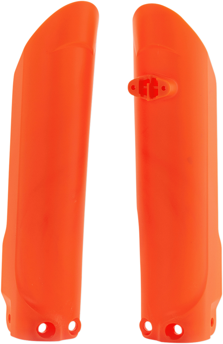Acerbis Lower Fork Covers For Inverted Forks Orange - KTM 85 SX and More