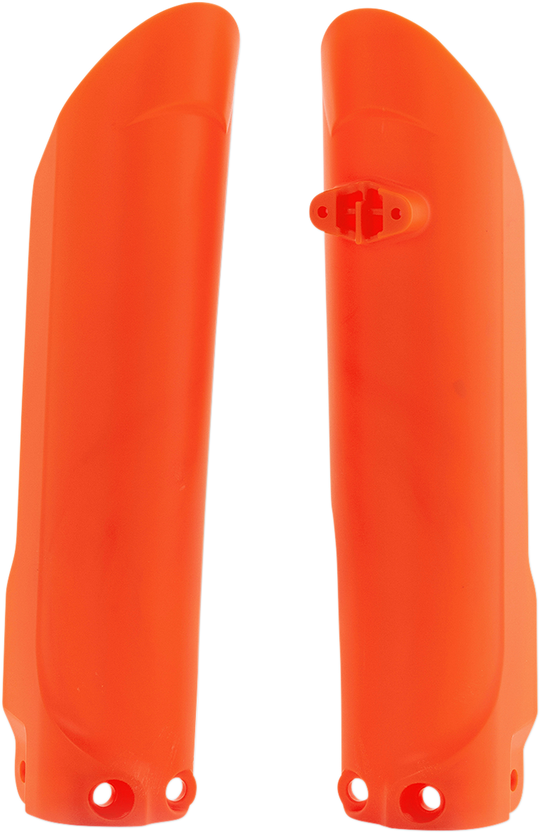 Acerbis Lower Fork Covers For Inverted Forks Orange - KTM 85 SX and More
