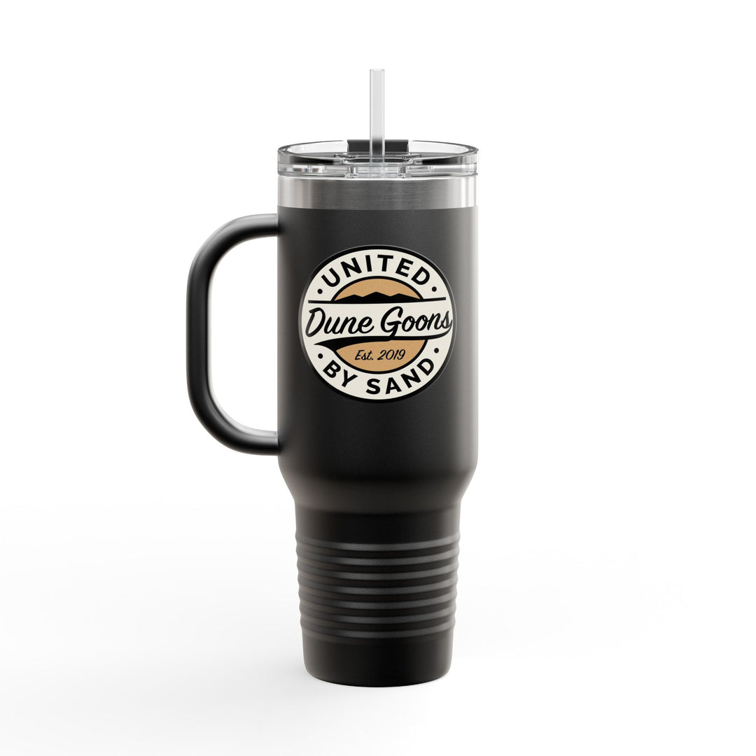 40oz Insulated Travel Mug — 'Dune Goons' Desert Racing Logo Tumbler