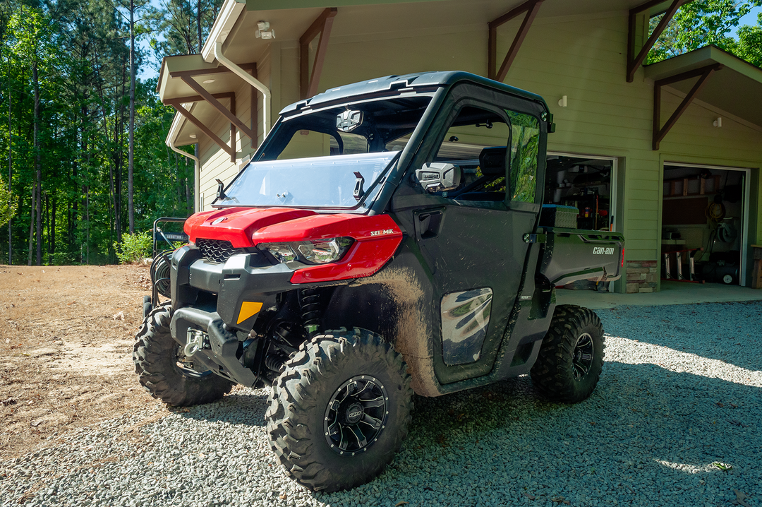 Seizmik Folding Windshield Hard Coated Polycarbonate Defender - Can-Am and More