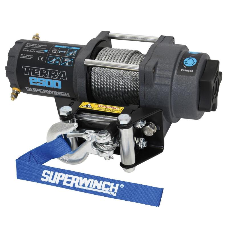 Superwinch Terra 2500 Winch - 2,500 lb - Gray Wrinkle