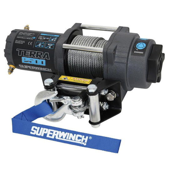 Superwinch Terra 2500 Winch - 2,500 lb - Gray Wrinkle