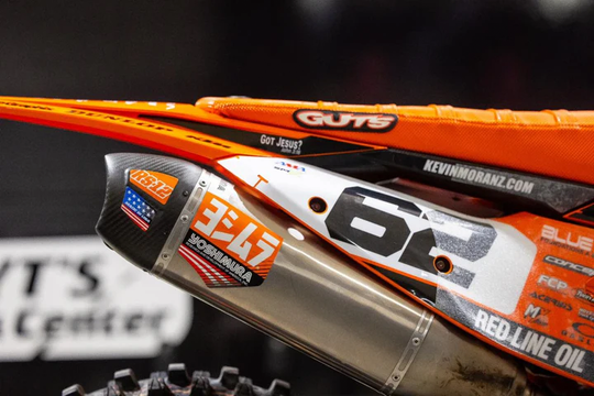 Yoshimura RS-12 Muffler Decals Orange - 961-9080