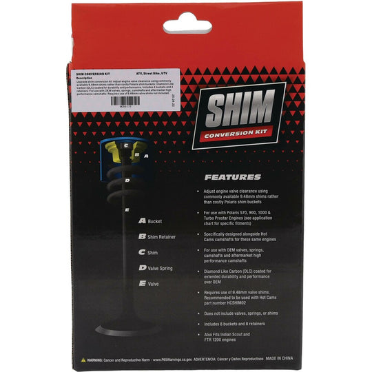 Hot Cams Polaris 450 & 570 Shim Bucket Conversion Kit – Pks of 4 (688-0070)
