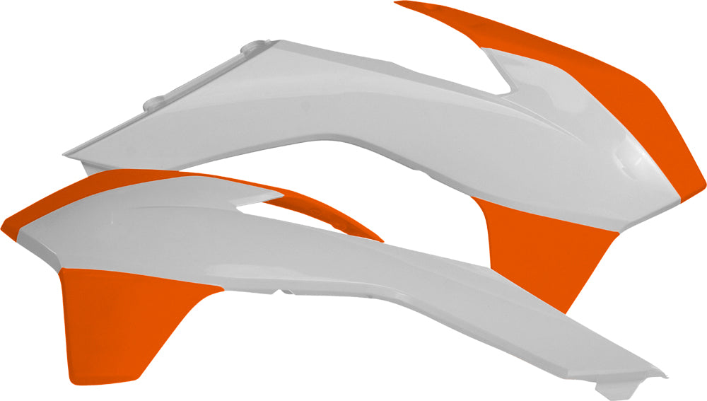 Acerbis Radiator Shroud Shrouds White and Orange (2314251088)