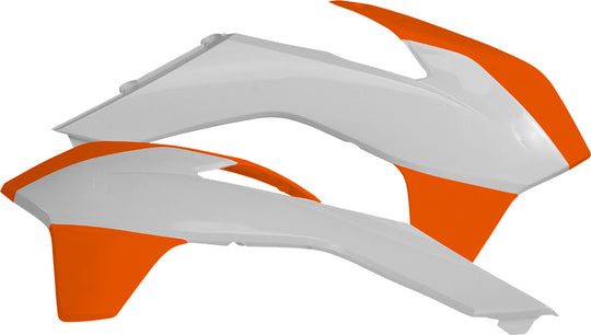Acerbis Radiator Shroud Shrouds White and Orange (2314251088)
