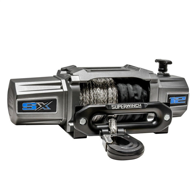 Superwinch SX 12000SR Synthetic Rope Winch - 12,000 lb - Graphite