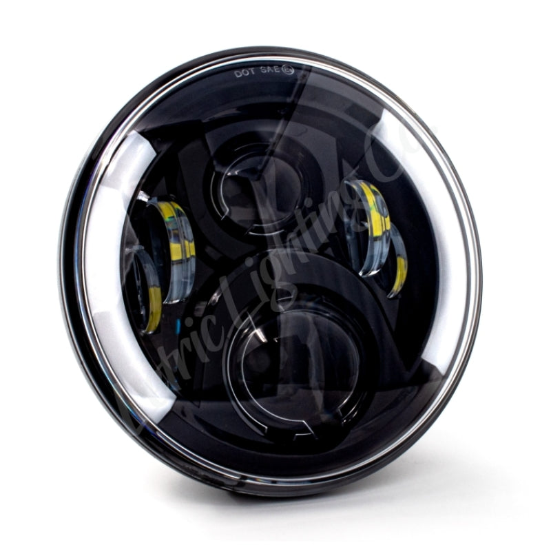 Letric Lighting 7in Integrated with Switchbacks Turn Signal Black
