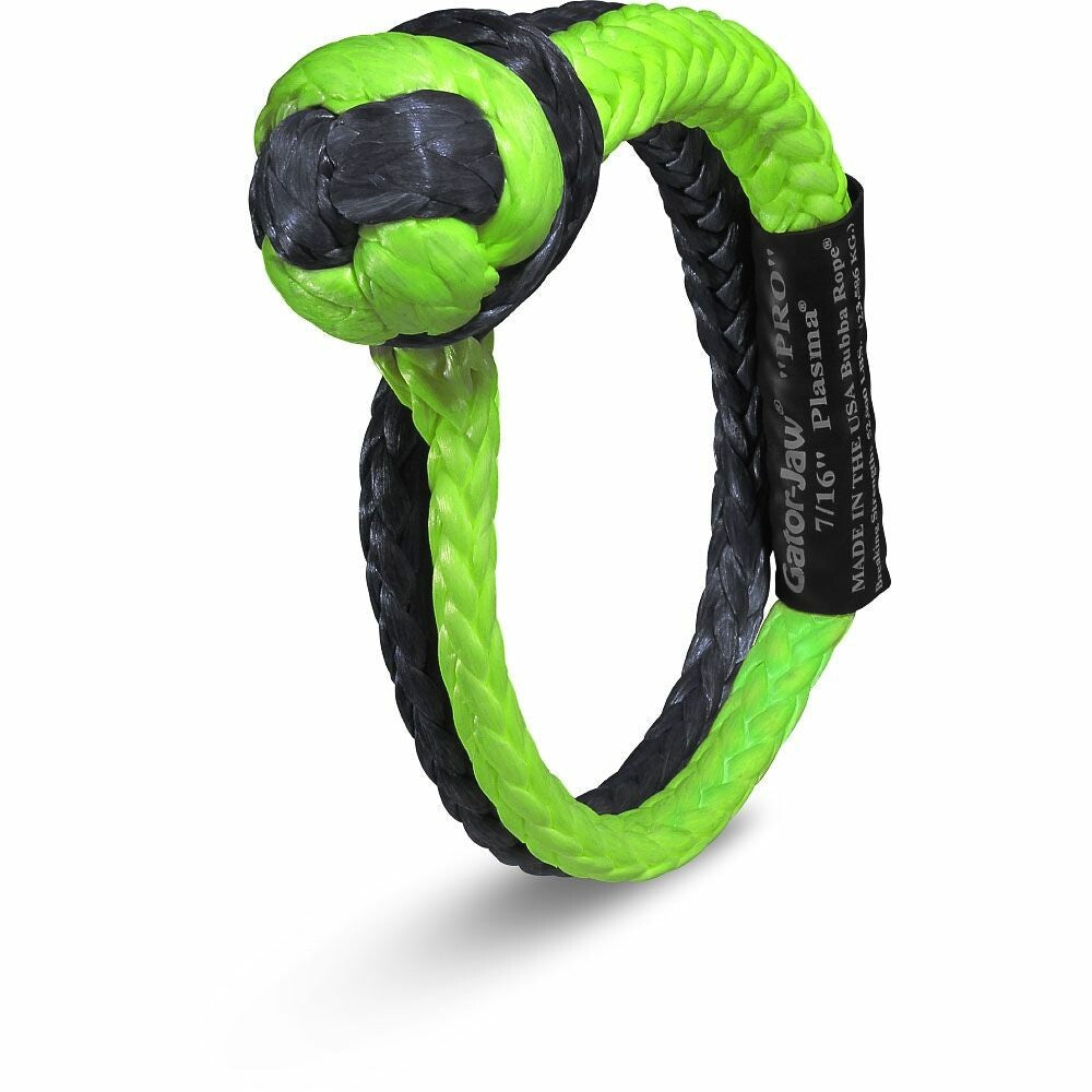 Bubba Rope Gator-Jaw Pro Soft Shackle - 7/16 in, Green/Black