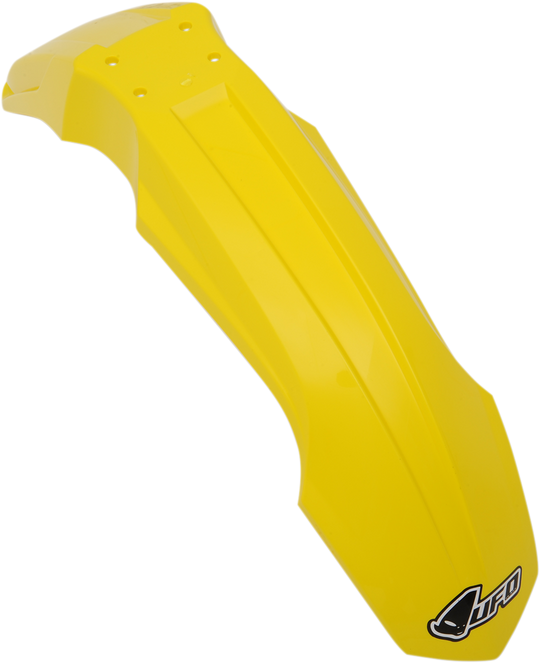 UFO Plast Restyled Front Fender Yellow - Suzuki RM85 2001-2023