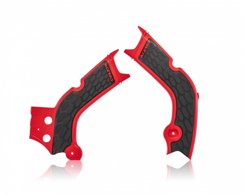 Acerbis X-Grip Frame Guards - 19-22 Hon CRF250/450 - Red/Black