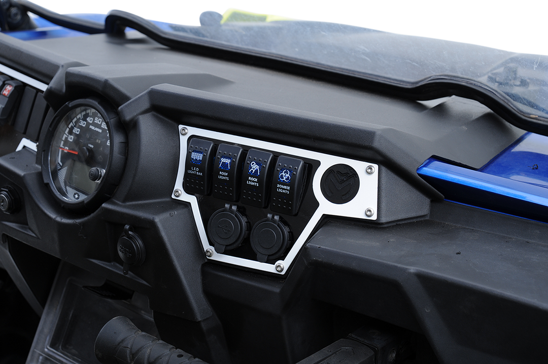Moose Racing Dash Plate Large Right White - Polaris RZR XP 1000 2017