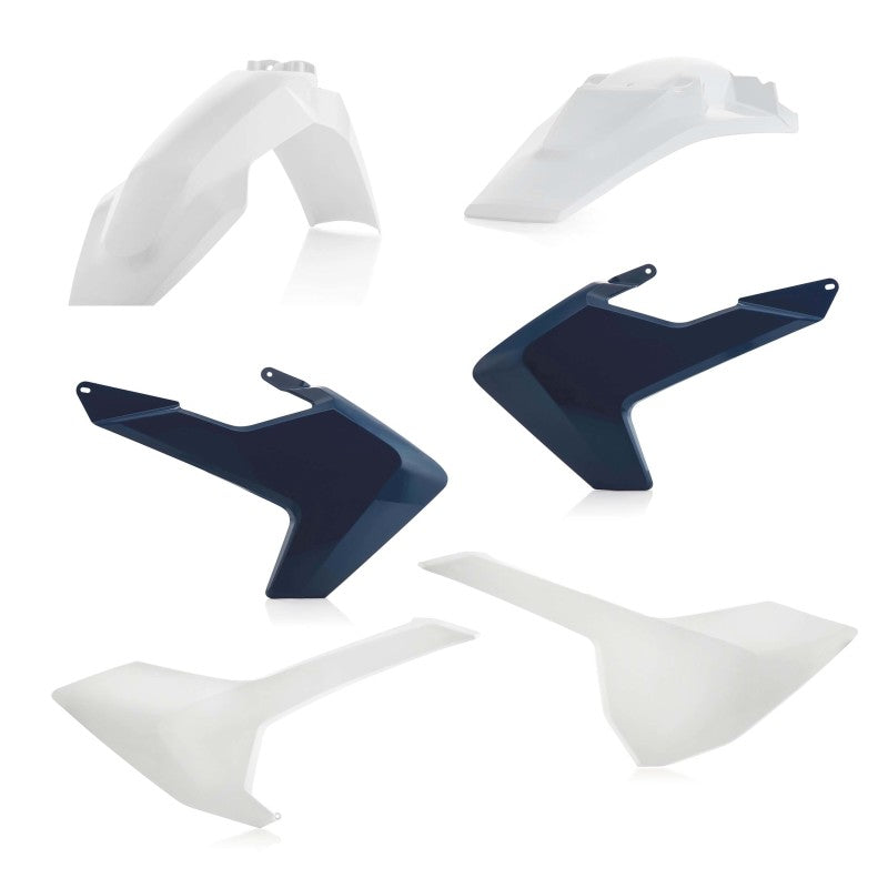 Acerbis Plastic Kit - 17-19 Husq TE/FE 150-501 - White/Blue