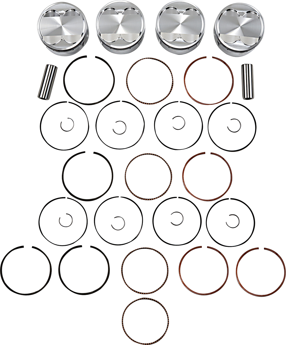 JE Pistons Piston Kit - Suzuki SV 650 99-10 / DL650 07-09/11 - 81.00 mm 11.0:1 CR