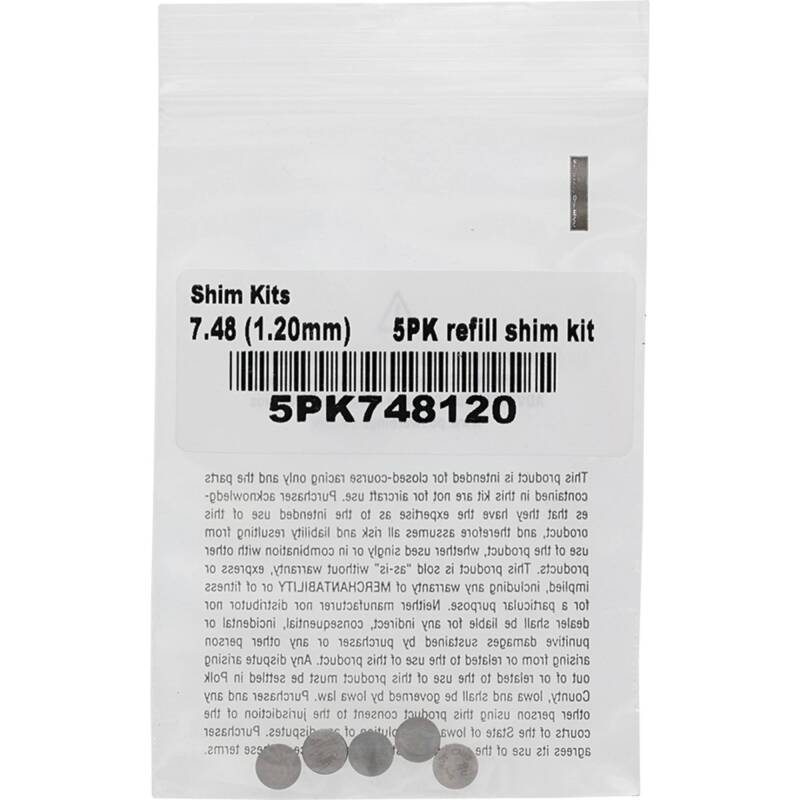 Hot Cams 07-16 CRF 150 R/2016 CRF 150 RB Big Wheel 7.48 x 1.200mm Shim Kit - 5 Pack