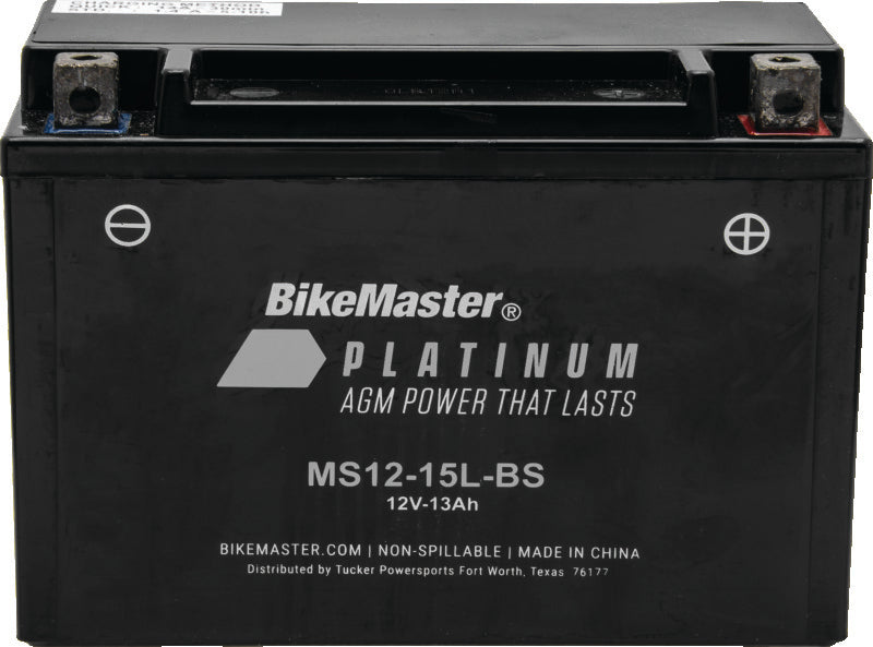 BikeMaster AGM Battery - MS12-15L-BS - Bombardier/Moto Guzzi