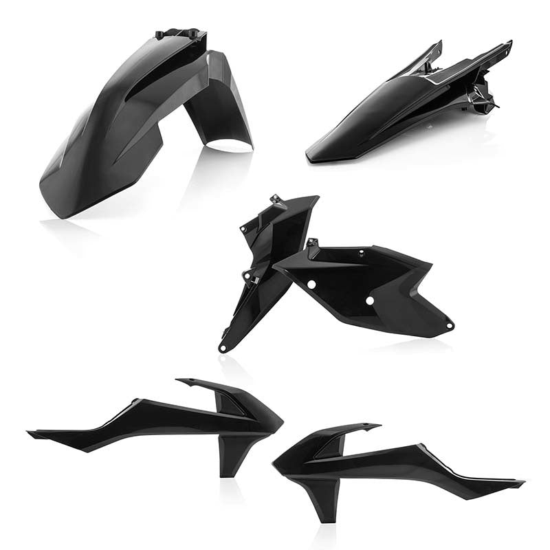 Acerbis Plastic Kit - 17-19 KTM XC-W/EXC-F 150-500 - Black