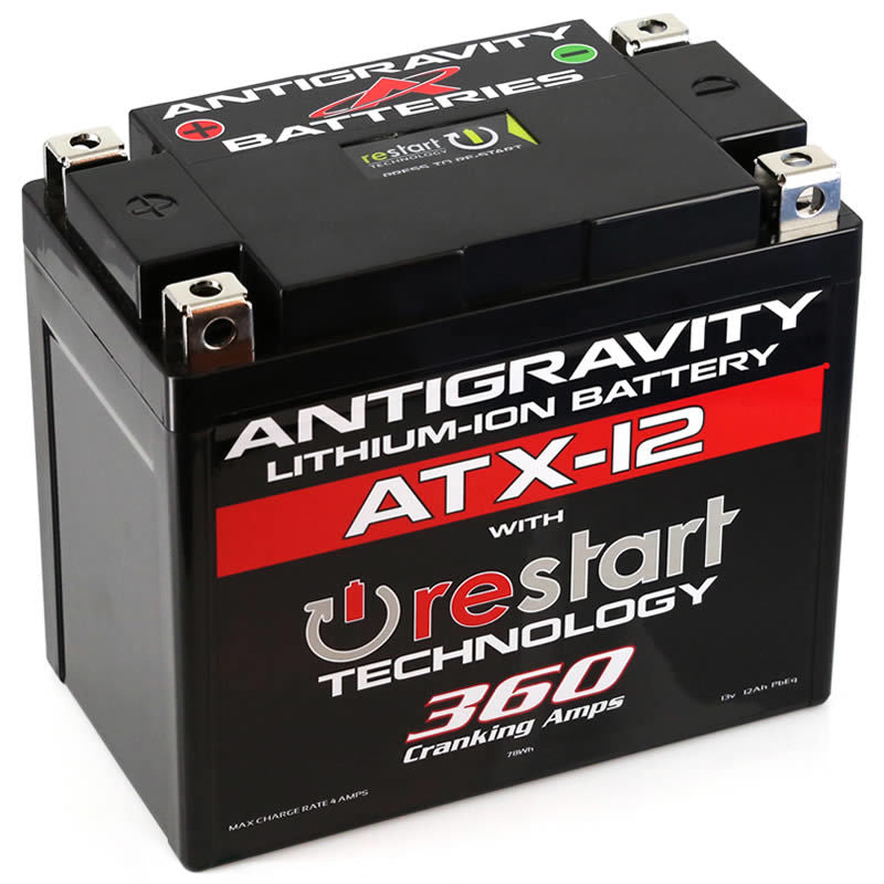 Antigravity YTX12 Lithium Battery w/ Re-Start AG-ATX12-RS
