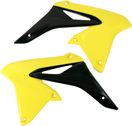 Acerbis Radiator Shrouds Yellow/Black - Suzuki RM-Z250 2010-2018