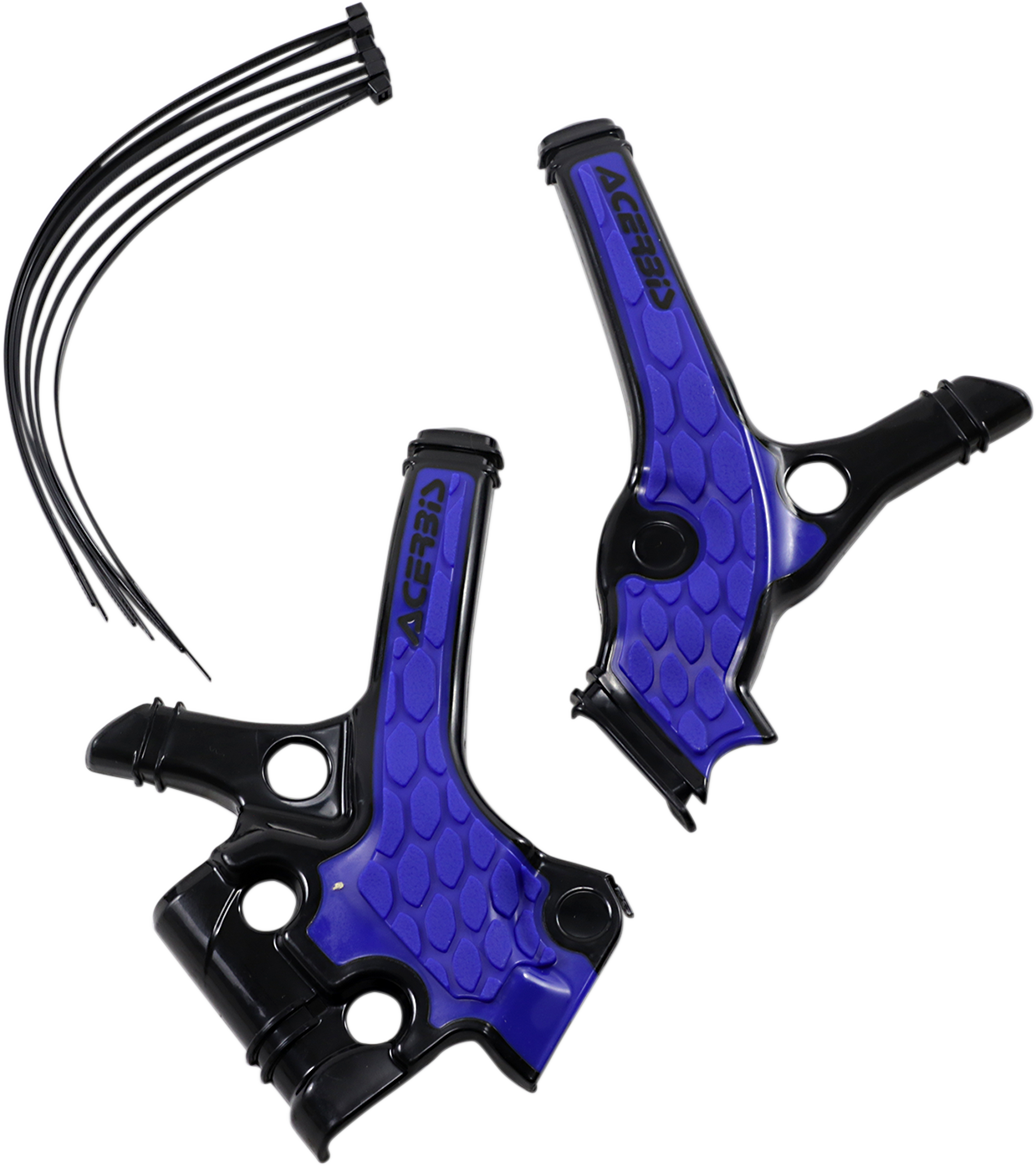 Acerbis X-Grip Frame Guards Black/Blue - Yamaha YZ65 2018-2025