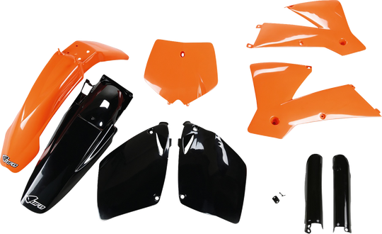 UFO Plast Body Kit OEM Orange/Black - KTM 125 SX 2001-2002