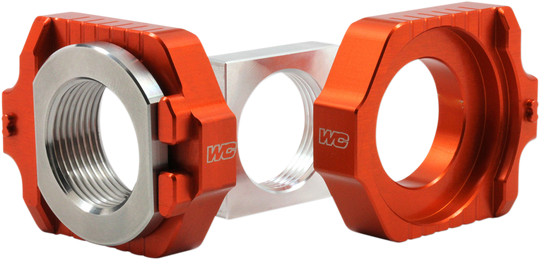 Works Connection Elite Axle Block Kit Orange - KTM 250 SX-F and More