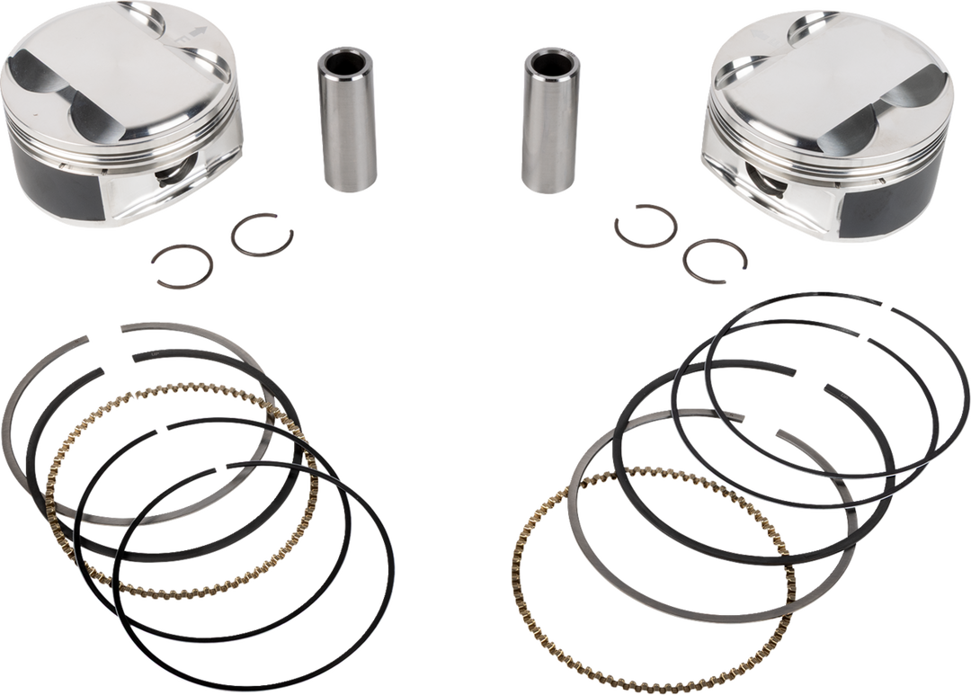 JE Pistons Piston Kit - Harley-Davidson Milwaukee-Eight 108 - 4.020" Bore 4.500" Stroke 12.0:1 CR 108" M8