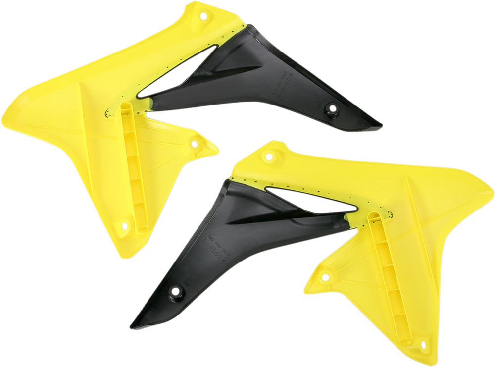 Acerbis Radiator Shrouds Yellow/Black - Suzuki RM-Z250 2010-2018