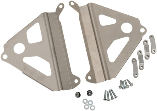 Works Connection Radiator Brace Set Silver - Yamaha YZ250F 2019-2022