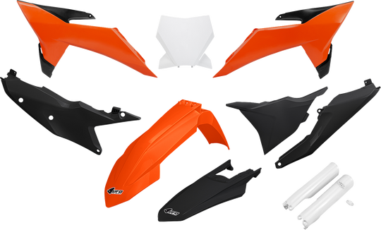 UFO Plast Body Kit OEM Orange/Black - KTM 125 SX 2001-2002