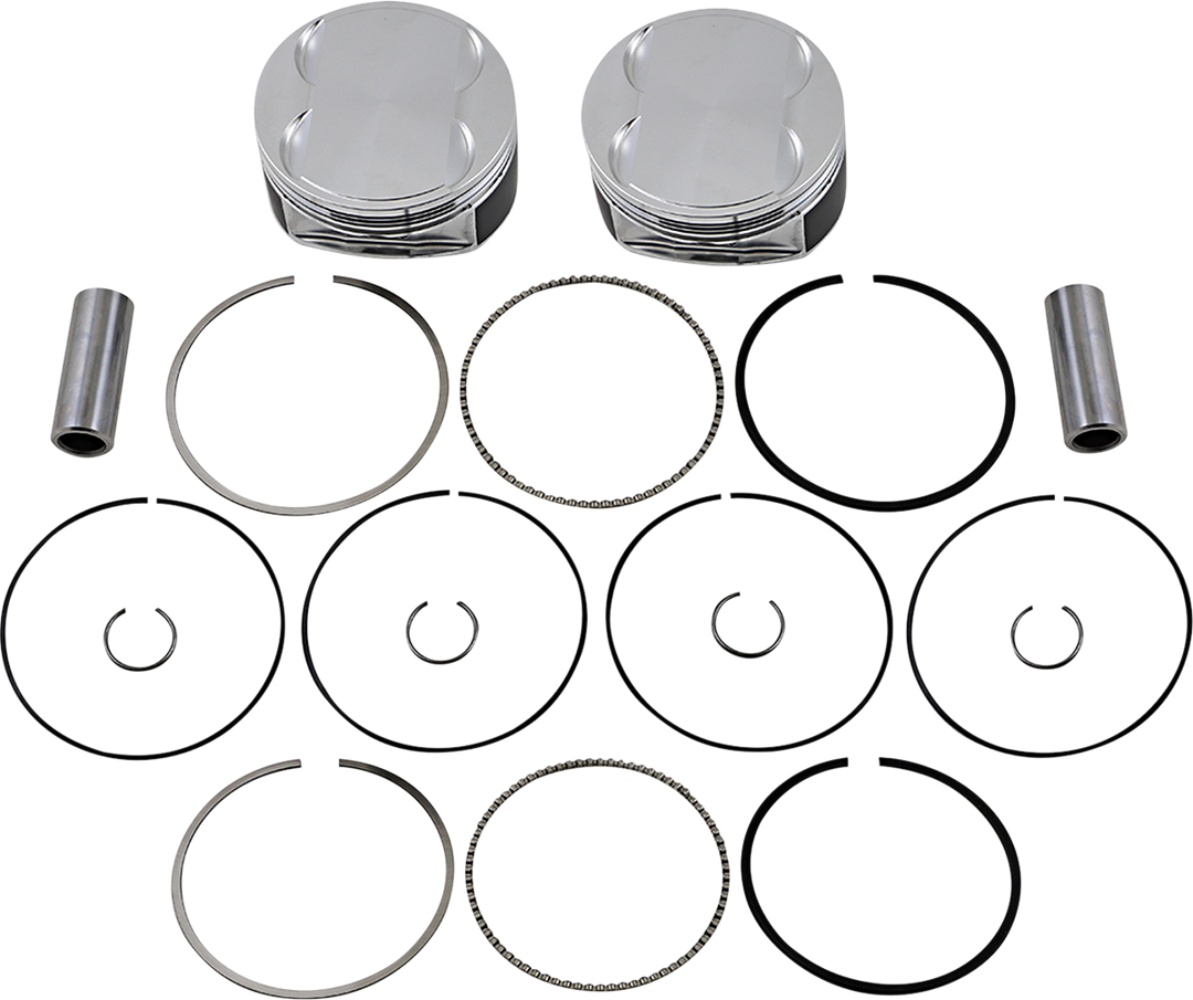 JE Pistons Piston Kit - Harley-Davidson Milwaukee-Eight 107 - 4.125" Bore +0.188" Oversize 107" M8