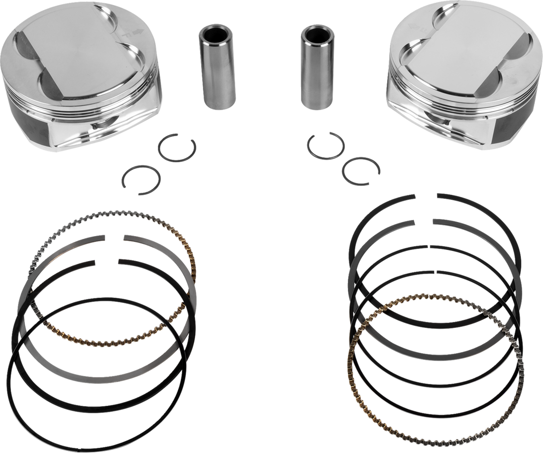 JE Pistons Piston Kit - Harley-Davidson Milwaukee-Eight 114/117 - 4.255" Bore 4.375" Stroke 12.0:1 CR 114" M8