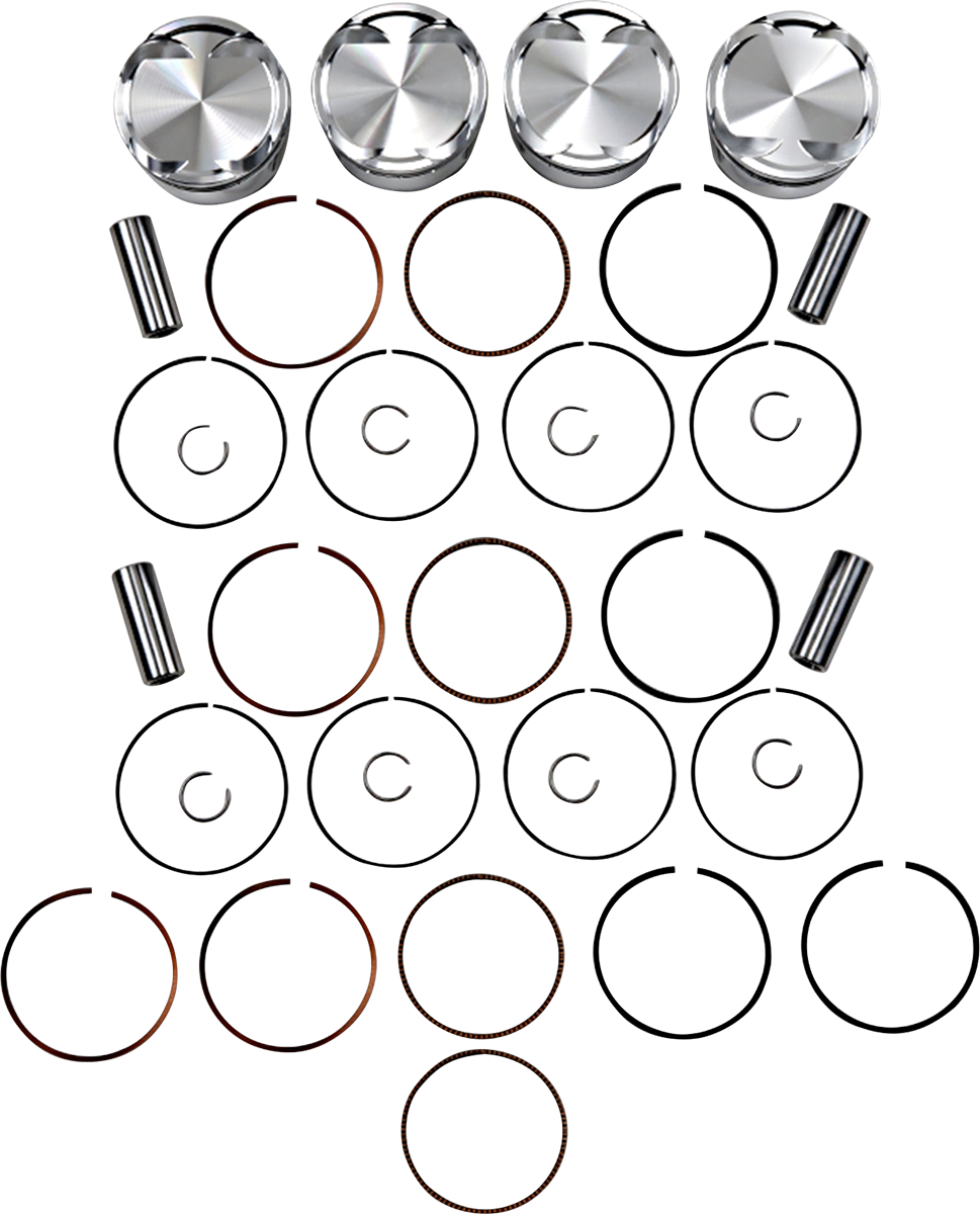 JE Pistons Piston Kit - Kawasaki ZX-7R 96-03 - 83.00 mm 9.8:1 CR