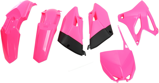 UFO Plast Replacement Body Kit Fluorescent Pink/Black - Yamaha YZ85 2015-2021
