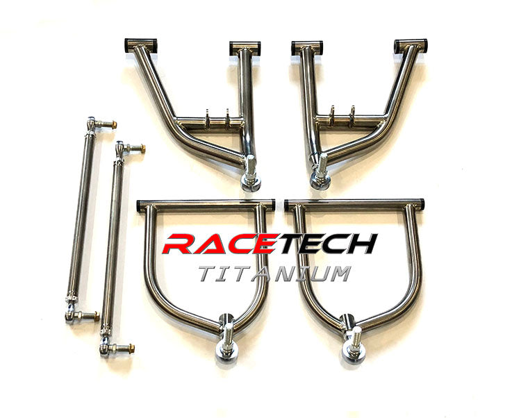 RaceTech Banshee Titanium +3-1 Heavy Duty Drag A-arm Kit - Yamaha YFZ350 Banshee 1987-2012