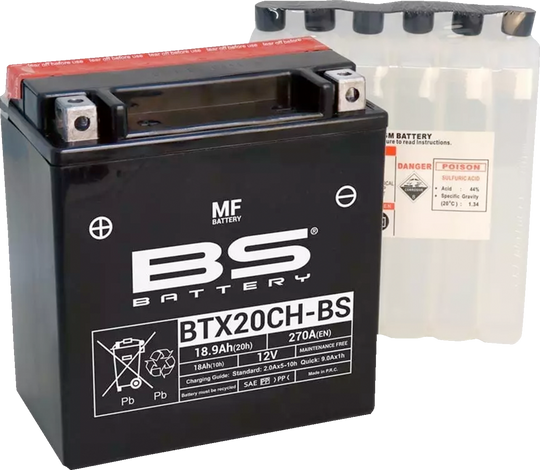 BS Battery Battery BTX20CH-BS (Ytx) - Suzuki LT50 and More