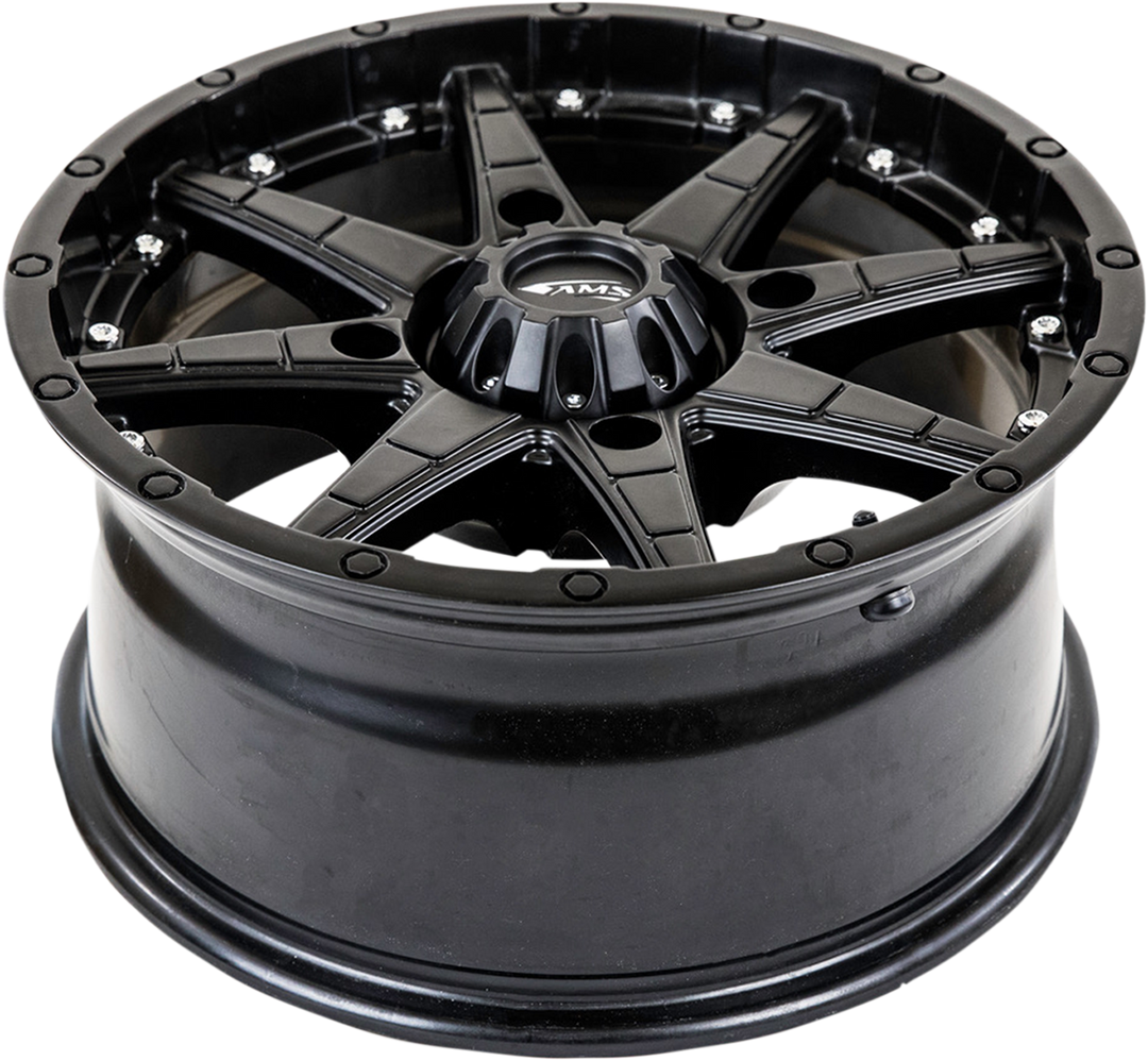 AMS Wheel Roll'n 105 Front/Rear Black 14x7 4/137 5+2 - Honda Talon and More