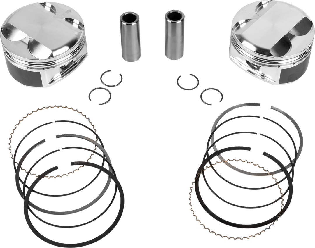JE Pistons Piston Kit - Harley-Davidson Milwaukee-Eight 114/117 - 3.937" Bore 4.375" Stroke 12.0:1 CR 114" M8