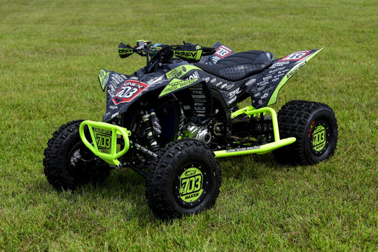 LSR DC-PRO GEN III nerf bars installed on YFZ450R