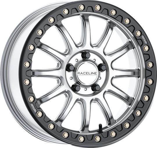 Raceline Wheels Wheel Alpha Front/Rear Hyper Silver/With Black Ring 17x7 4/137 +25 Mm - Honda Talon and More