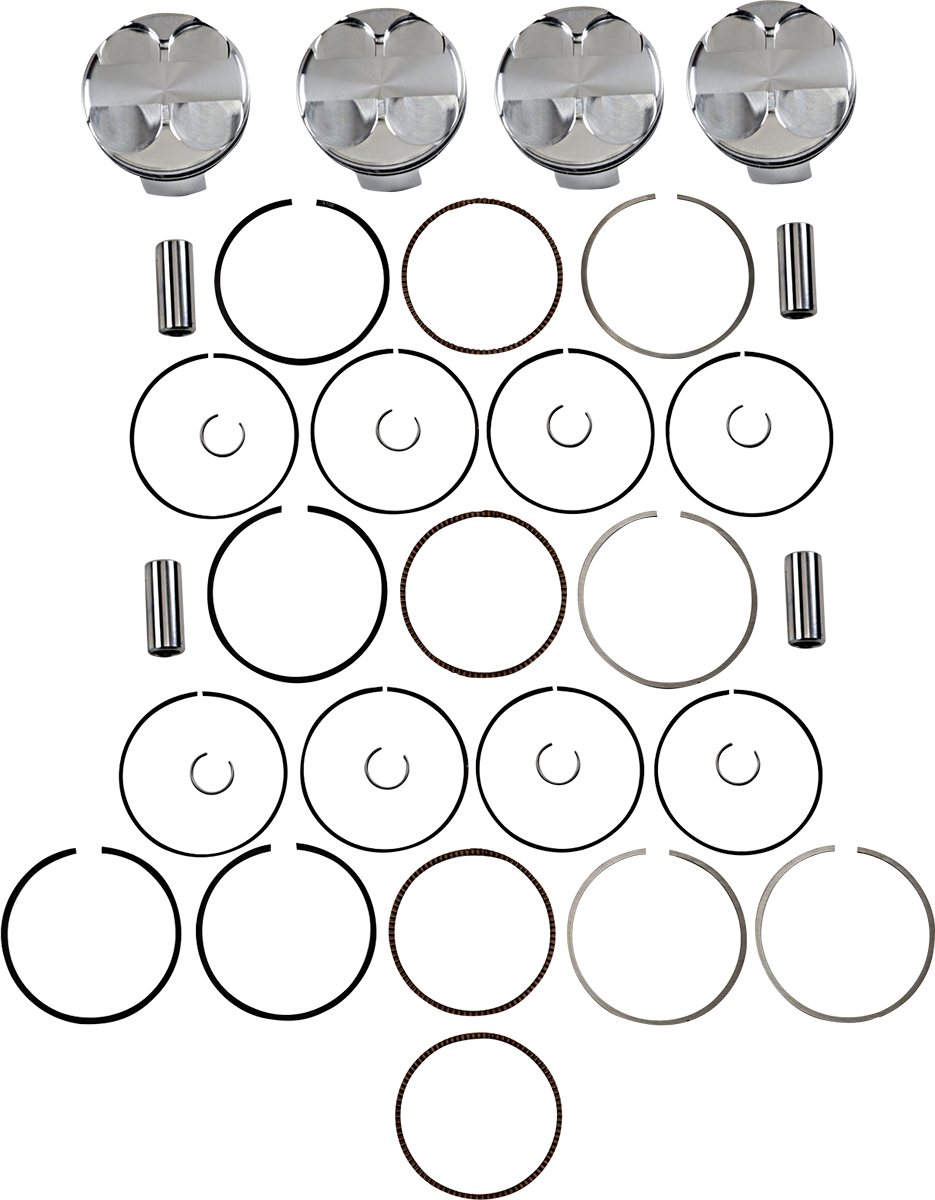 JE Pistons Piston Kit - Kawasaki ZX-10R 08-15 - 76.00 mm 13.5:1 CR