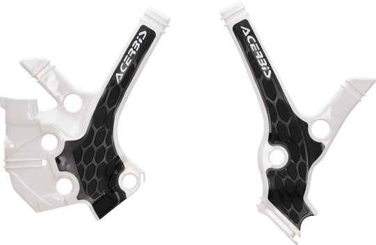 Acerbis X-Grip Frame Guards White/Black - Yamaha YZ85 2022-2025
