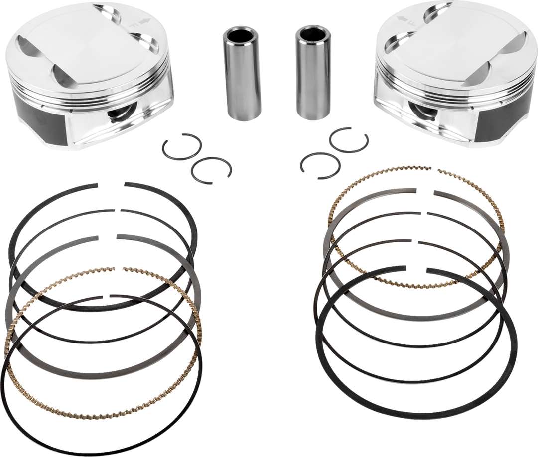JE Pistons Piston Kit - Harley-Davidson Milwaukee-Eight 114/117 - 4.250" Bore 4.375" Stroke 11.5:1 CR 114" M8