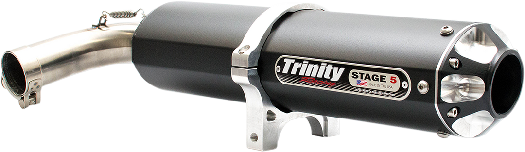 Trinity Racing Stage 5 Slip-On Muffler Black - Yamaha YXZ1000R 2016-2023