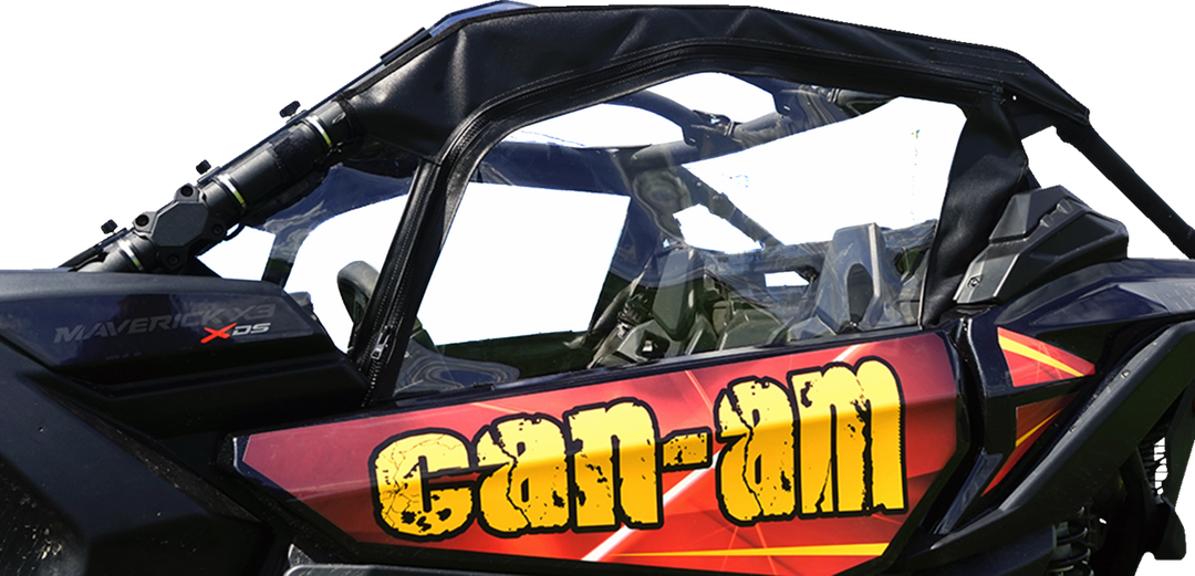 Seizmik Soft Upper Doors Black/Clear - Can-Am and More
