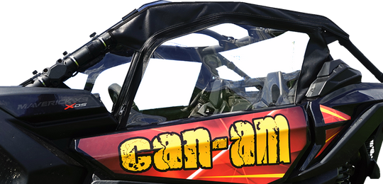 Seizmik Soft Upper Doors Black/Clear - Can-Am and More
