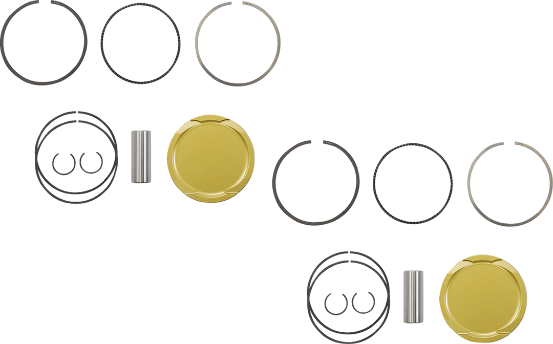 JE Pistons Ultra Series Piston Kit - Honda Pioneer 1000 21-22 / Talon 1000I 19-22 / Talon 1000X 19-22 - 92.00 mm 9.0:1 CR