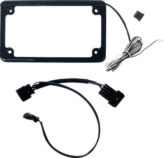 Custom Dynamics Lighted License Plate Frame Gloss Black Talon - Honda Talon and More