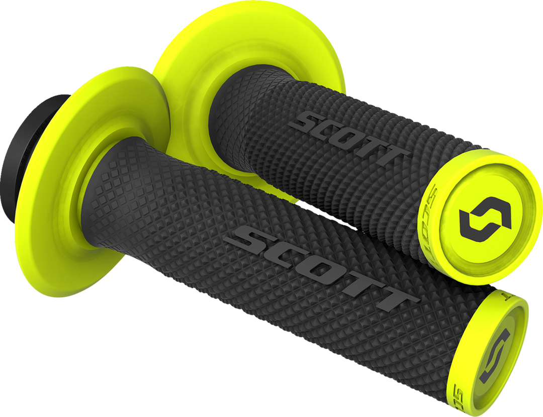 Scott SX II Lock-On Grip And Cam Set Black/Yellow - Honda CRF450R and More